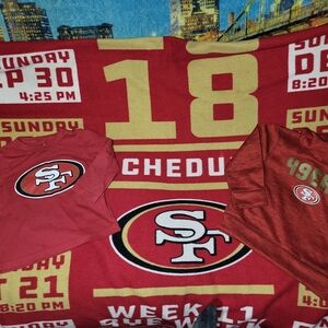 49ers Kids Long Sleeve Shirt - Red & Hoodie